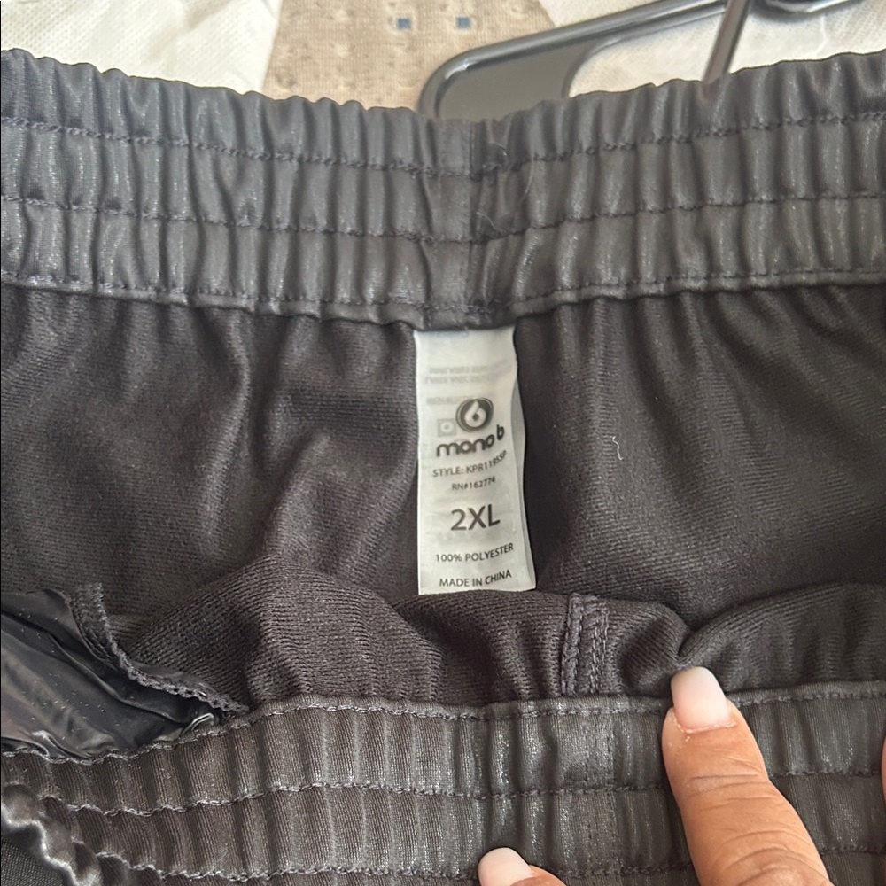 Mono B Glossy Black Joggers - Picture 2 of 9
